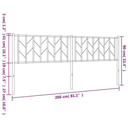 Metal Replace Headboard White 200 cm