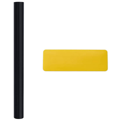 Window Films 3 pcs Static Frosted Black PVC
