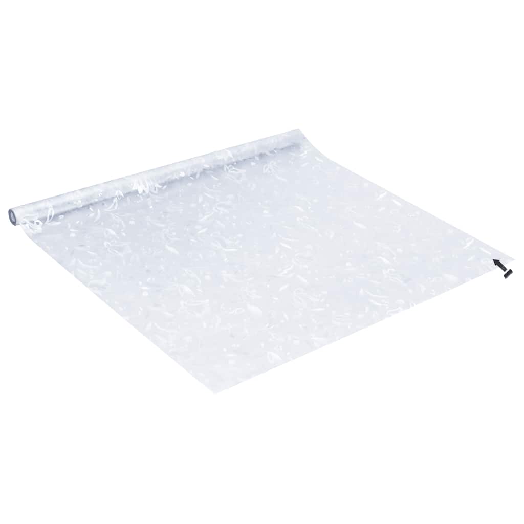 Window Films 4 pcs Frosted Flower Pattern PVC