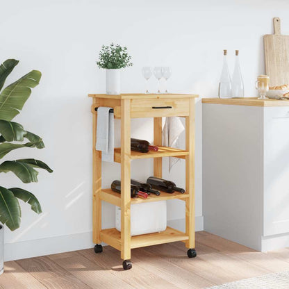 Kitchen Trolley "MONZA" 48x40x88,5 cm Solid Wood Pine