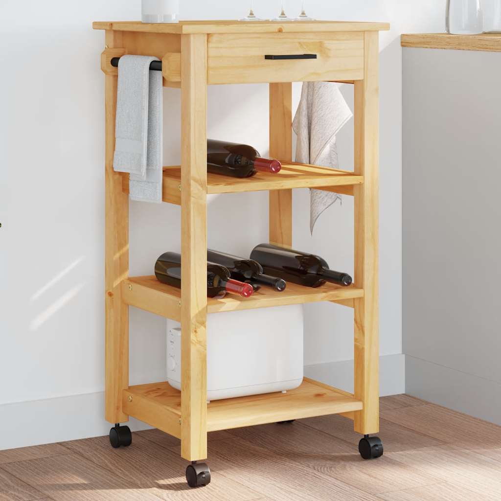 Kitchen Trolley "MONZA" 48x40x88,5 cm Solid Wood Pine