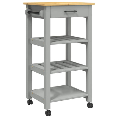 Kitchen Trolley MONZA 18.9"x15.7"x34.8" Solid Wood Pine