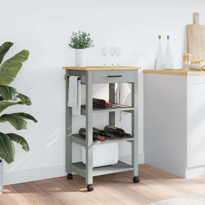 Kitchen Trolley MONZA 18.9"x15.7"x34.8" Solid Wood Pine