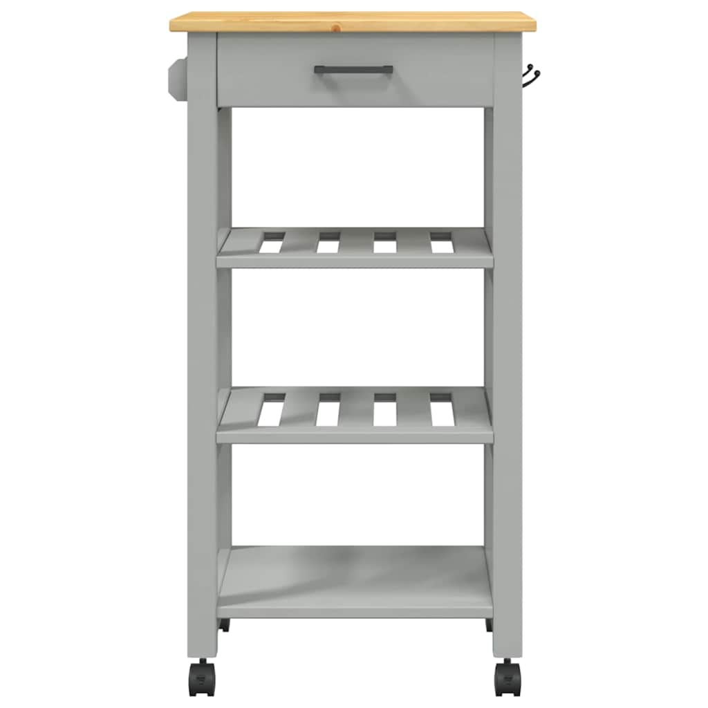 Kitchen Trolley MONZA 18.9"x15.7"x34.8" Solid Wood Pine