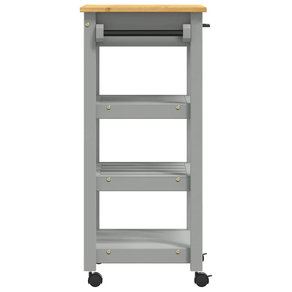 Kitchen Trolley MONZA 18.9"x15.7"x34.8" Solid Wood Pine