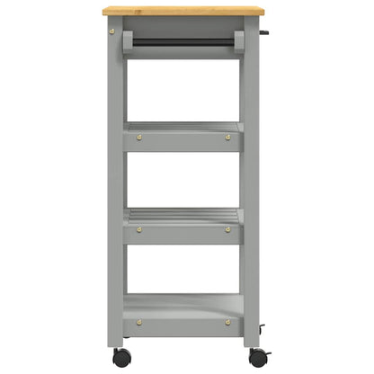 Kitchen Trolley MONZA 18.9"x15.7"x34.8" Solid Wood Pine
