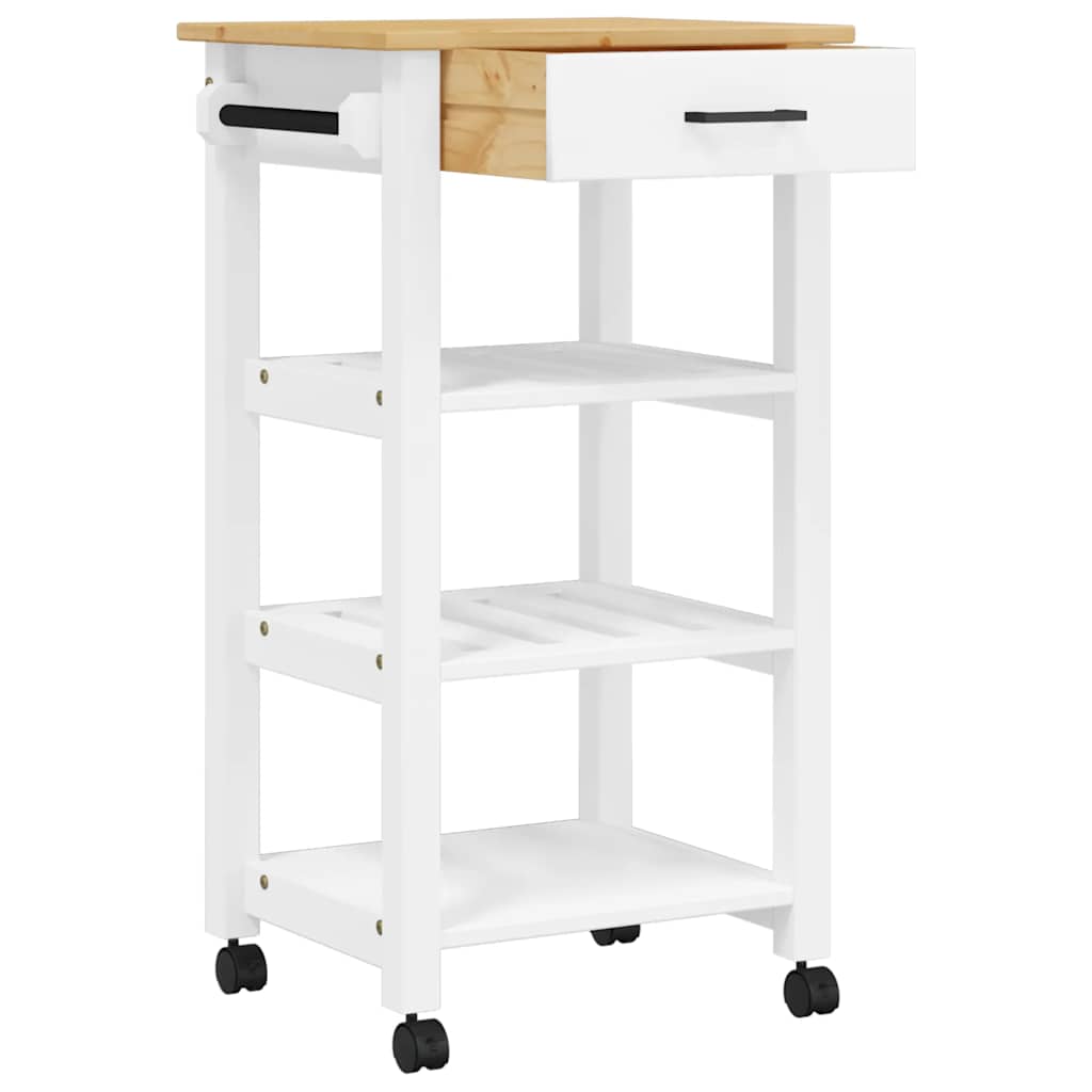 Kitchen Trolley "MONZA" 48x40x88,5 cm Solid Wood Pine