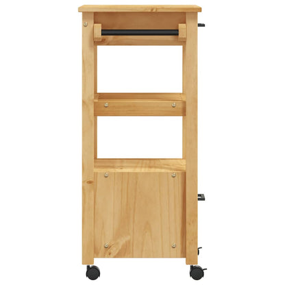 Kitchen Trolley MONZA 18.9"x15.7"x34.8" Solid Wood Pine