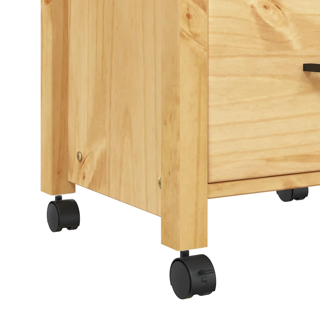 Kitchen Trolley MONZA 18.9"x15.7"x34.8" Solid Wood Pine