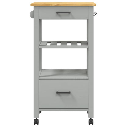 Kitchen Trolley MONZA 18.9"x15.7"x34.8" Solid Wood Pine