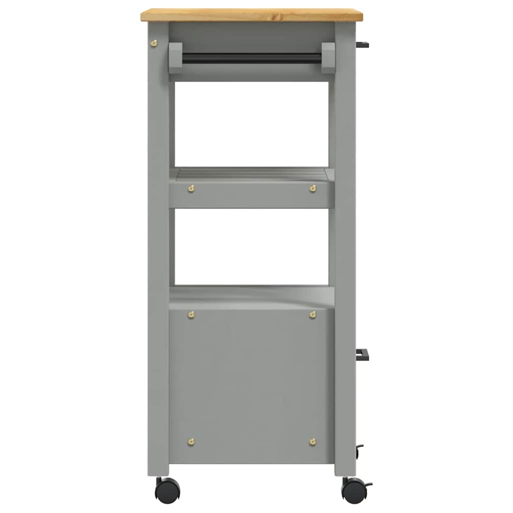 Kitchen Trolley MONZA 18.9"x15.7"x34.8" Solid Wood Pine