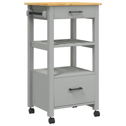 Kitchen Trolley MONZA 18.9"x15.7"x34.8" Solid Wood Pine