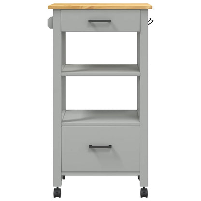 Kitchen Trolley MONZA 18.9"x15.7"x34.8" Solid Wood Pine