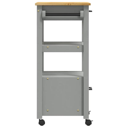 Kitchen Trolley MONZA 18.9"x15.7"x34.8" Solid Wood Pine