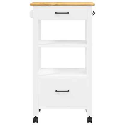 vidaXL Kitchen Trolley MONZA 18.9"x15.7"x34.8" Solid Wood Pine