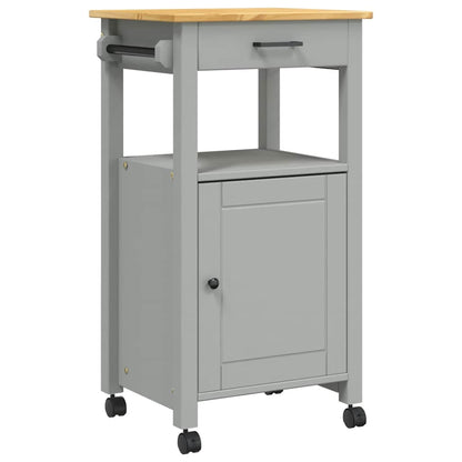 Kitchen Trolley MONZA 18.9"x15.7"x34.8" Solid Wood Pine