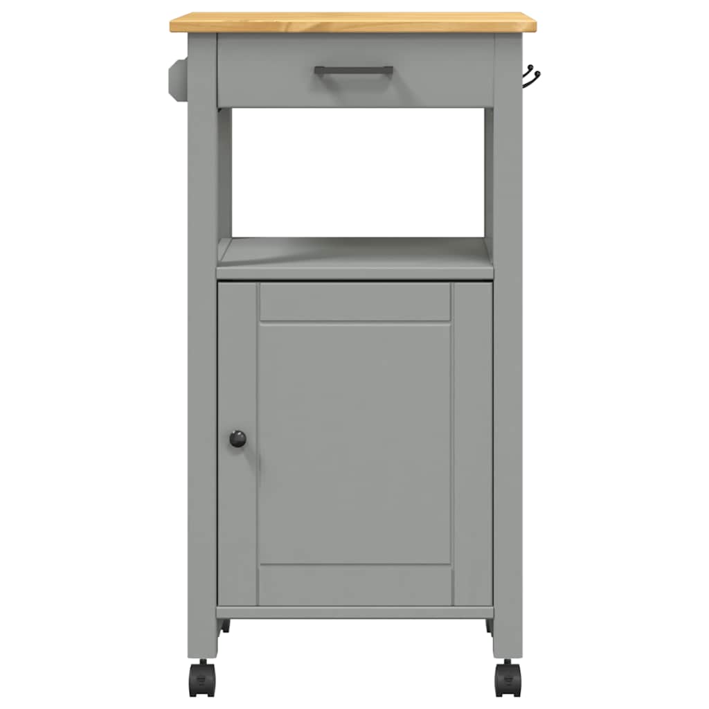 Kitchen Trolley MONZA 18.9"x15.7"x34.8" Solid Wood Pine