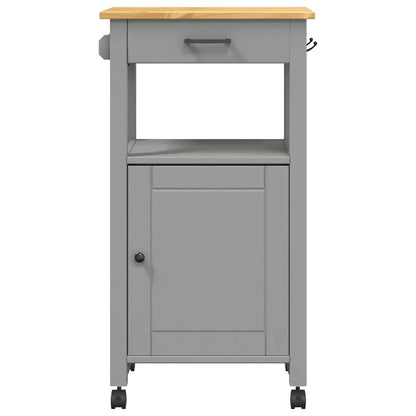 Kitchen Trolley MONZA 18.9"x15.7"x34.8" Solid Wood Pine