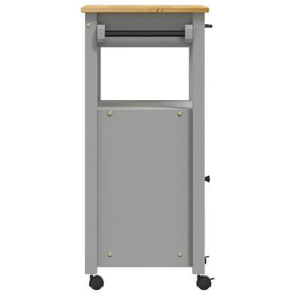 Kitchen Trolley MONZA 18.9"x15.7"x34.8" Solid Wood Pine