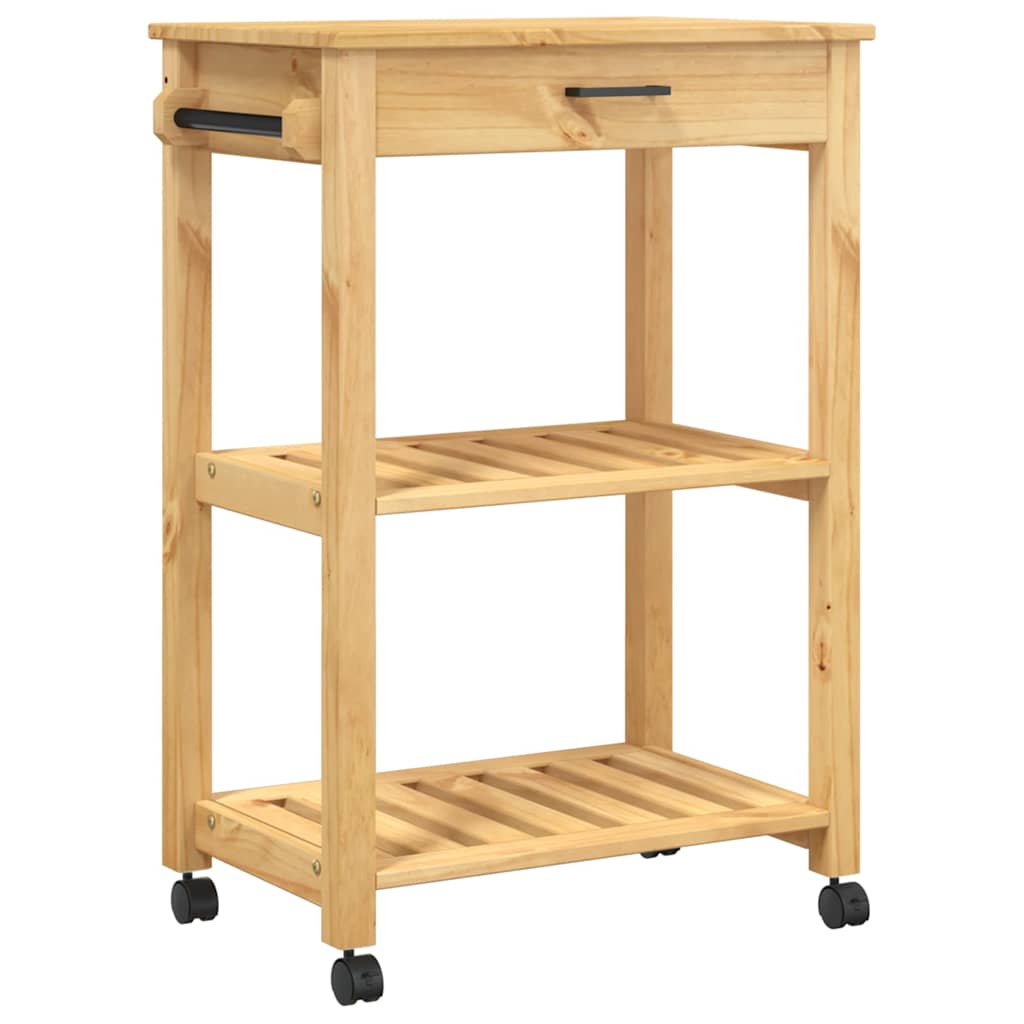 Kitchen Trolley "MONZA" 60x40x88,5 cm Solid Wood Pine