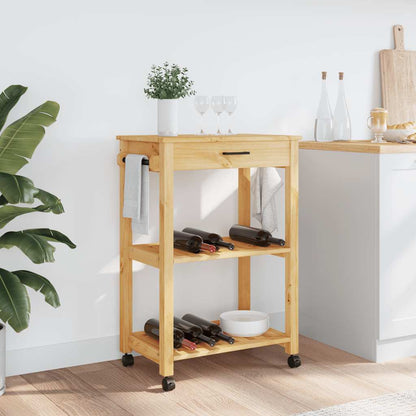 Kitchen Trolley "MONZA" 60x40x88,5 cm Solid Wood Pine