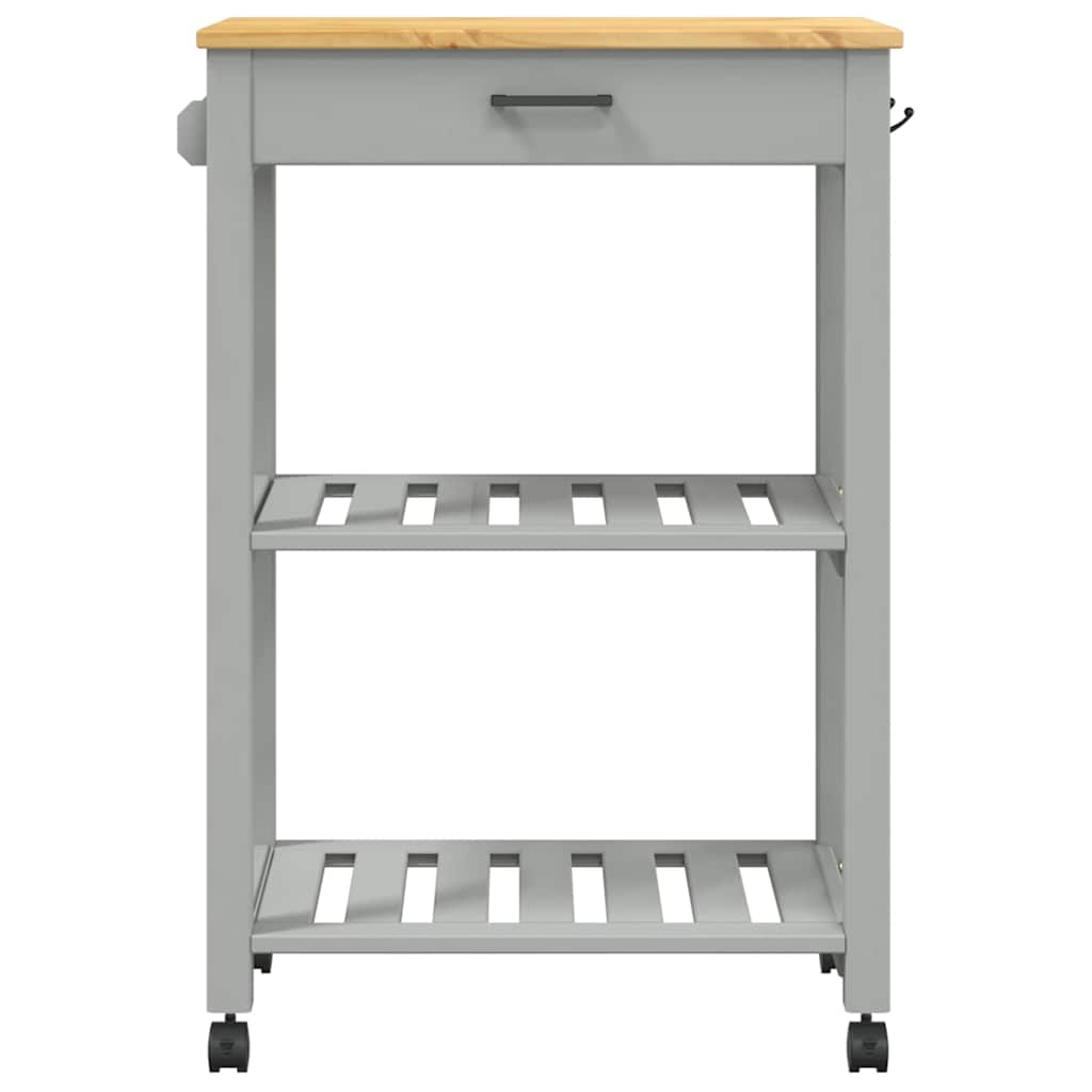 Kitchen Trolley MONZA 23.6"x15.7"x34.8" Solid Wood Pine