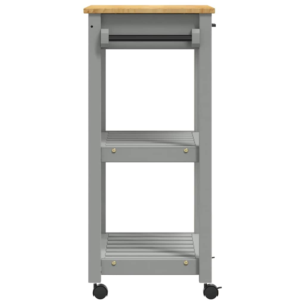 Kitchen Trolley MONZA 23.6"x15.7"x34.8" Solid Wood Pine