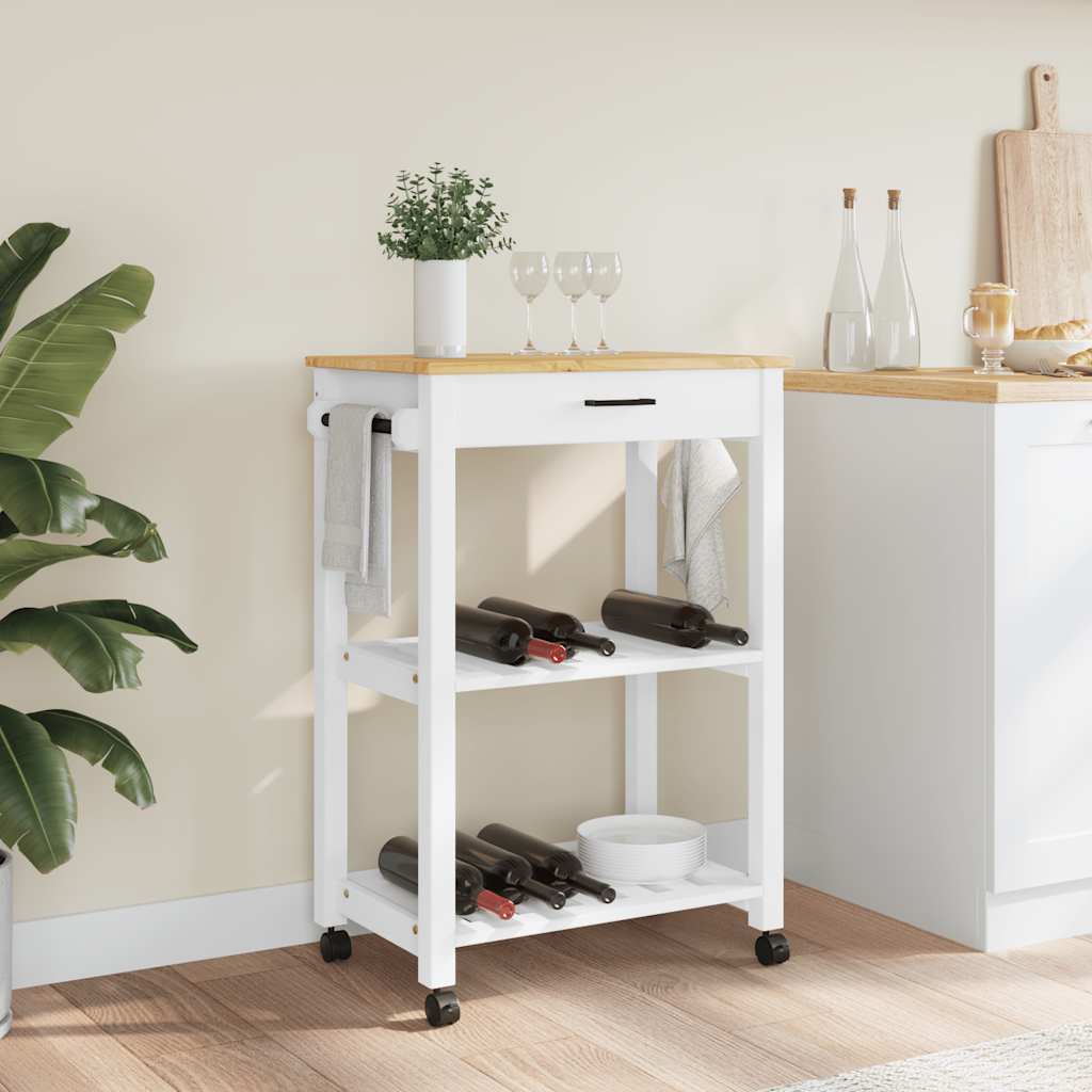 Kitchen Trolley "MONZA" 60x40x88,5 cm Solid Wood Pine