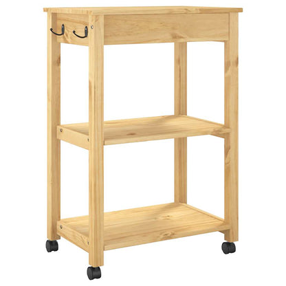 Kitchen Trolley "MONZA" 60x40x88,5 cm Solid Wood Pine
