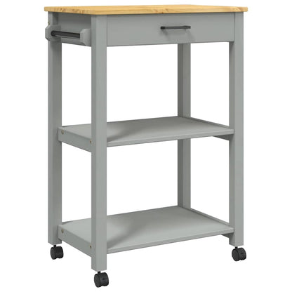 Kitchen Trolley MONZA 23.6"x15.7"x34.8" Solid Wood Pine