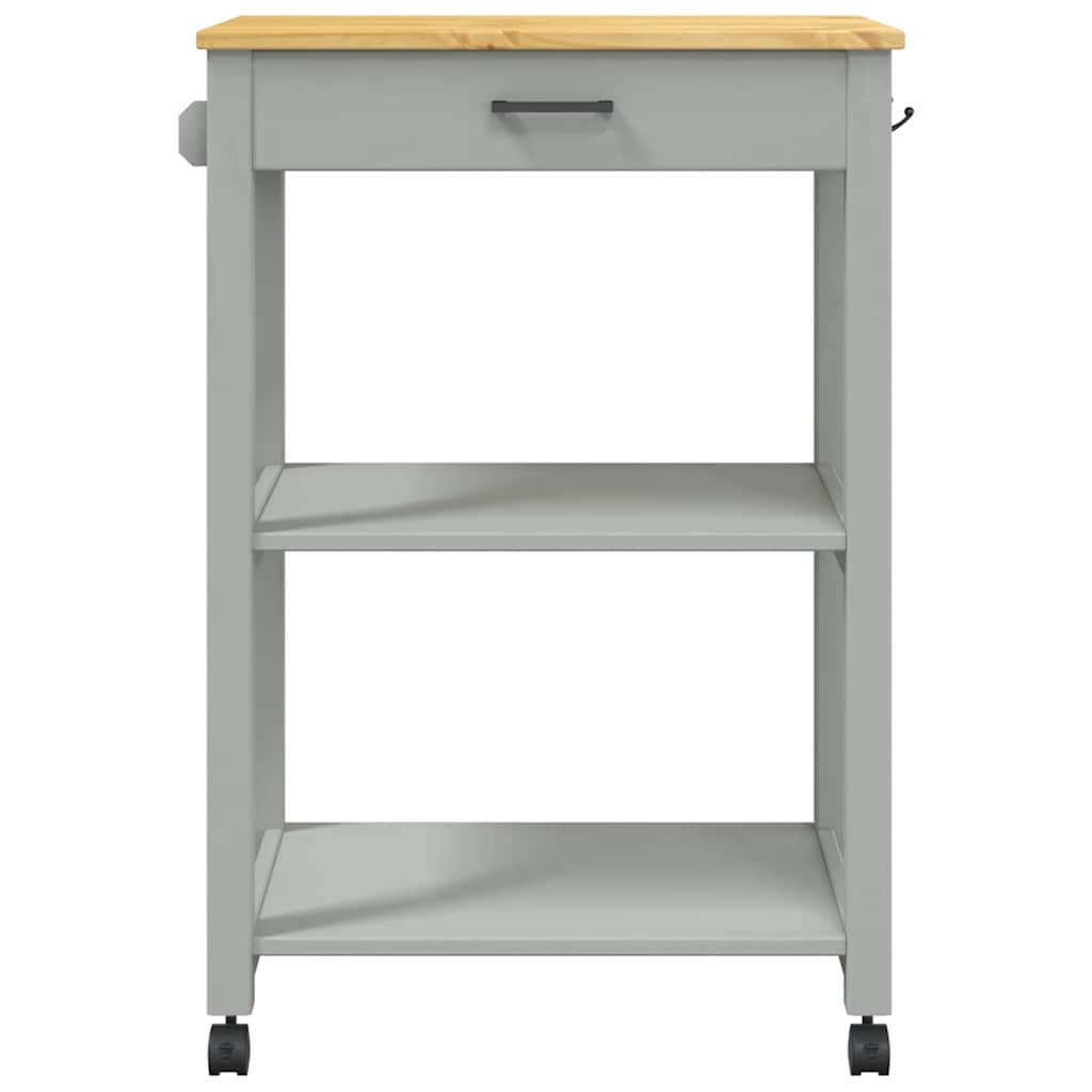 Kitchen Trolley MONZA 23.6"x15.7"x34.8" Solid Wood Pine