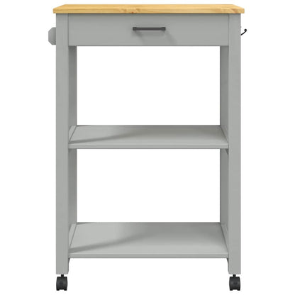 Kitchen Trolley MONZA 23.6"x15.7"x34.8" Solid Wood Pine