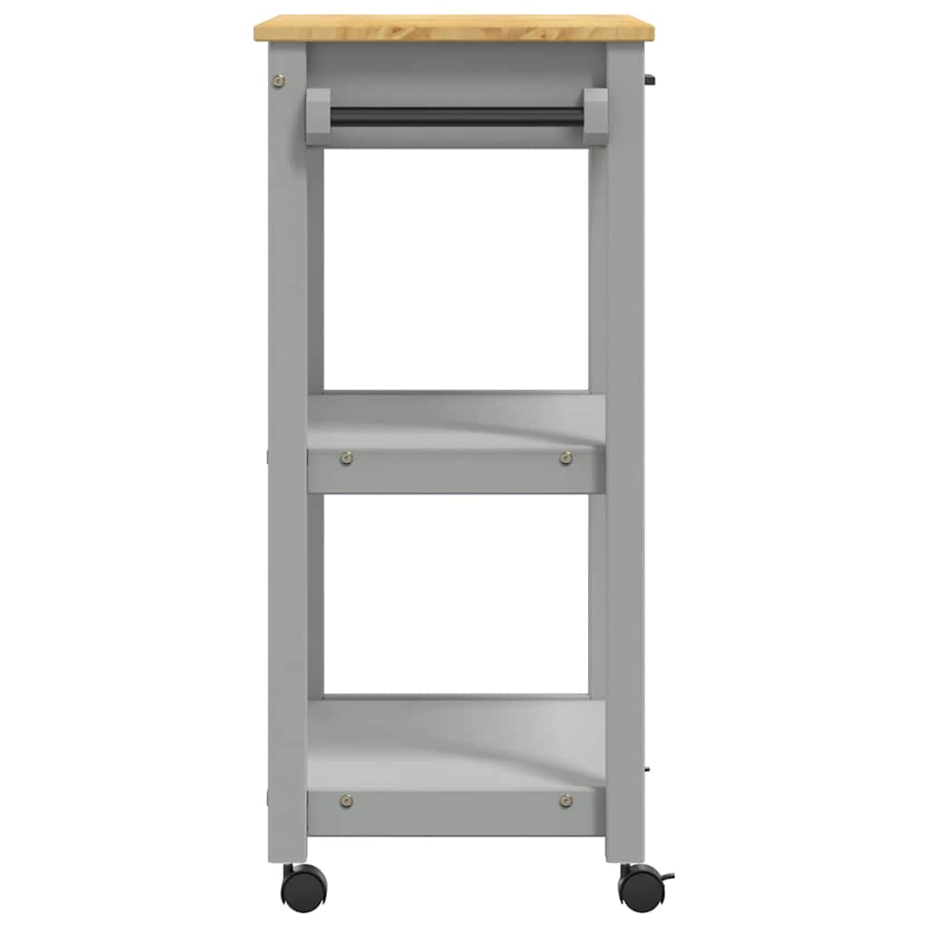 Kitchen Trolley MONZA 23.6"x15.7"x34.8" Solid Wood Pine