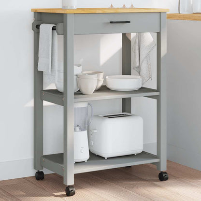 Kitchen Trolley MONZA 23.6"x15.7"x34.8" Solid Wood Pine