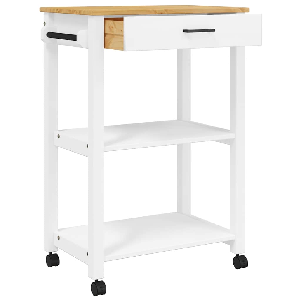 Kitchen Trolley "MONZA" 60x40x88,5 cm Solid Wood Pine
