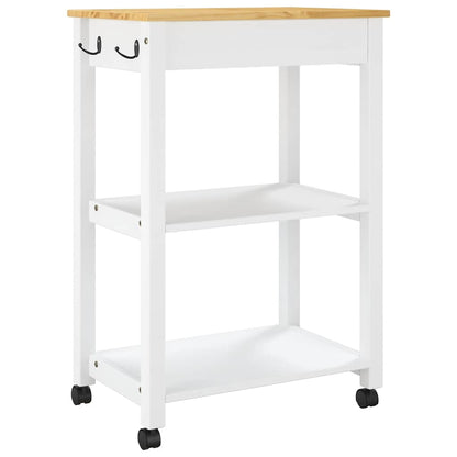 Kitchen Trolley "MONZA" 60x40x88,5 cm Solid Wood Pine