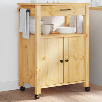 Kitchen Trolley "MONZA" 60x40x88,5 cm Solid Wood Pine