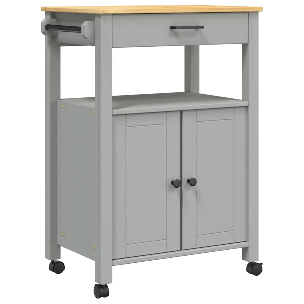 Kitchen Trolley MONZA 23.6"x15.7"x34.8" Solid Wood Pine