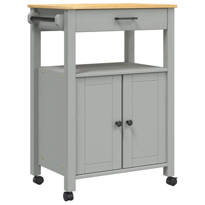 Kitchen Trolley MONZA 23.6"x15.7"x34.8" Solid Wood Pine