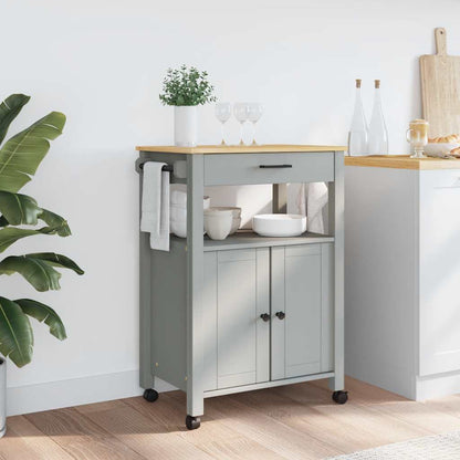 Kitchen Trolley MONZA 23.6"x15.7"x34.8" Solid Wood Pine