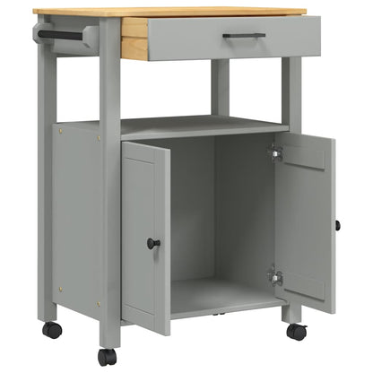 Kitchen Trolley MONZA 23.6"x15.7"x34.8" Solid Wood Pine
