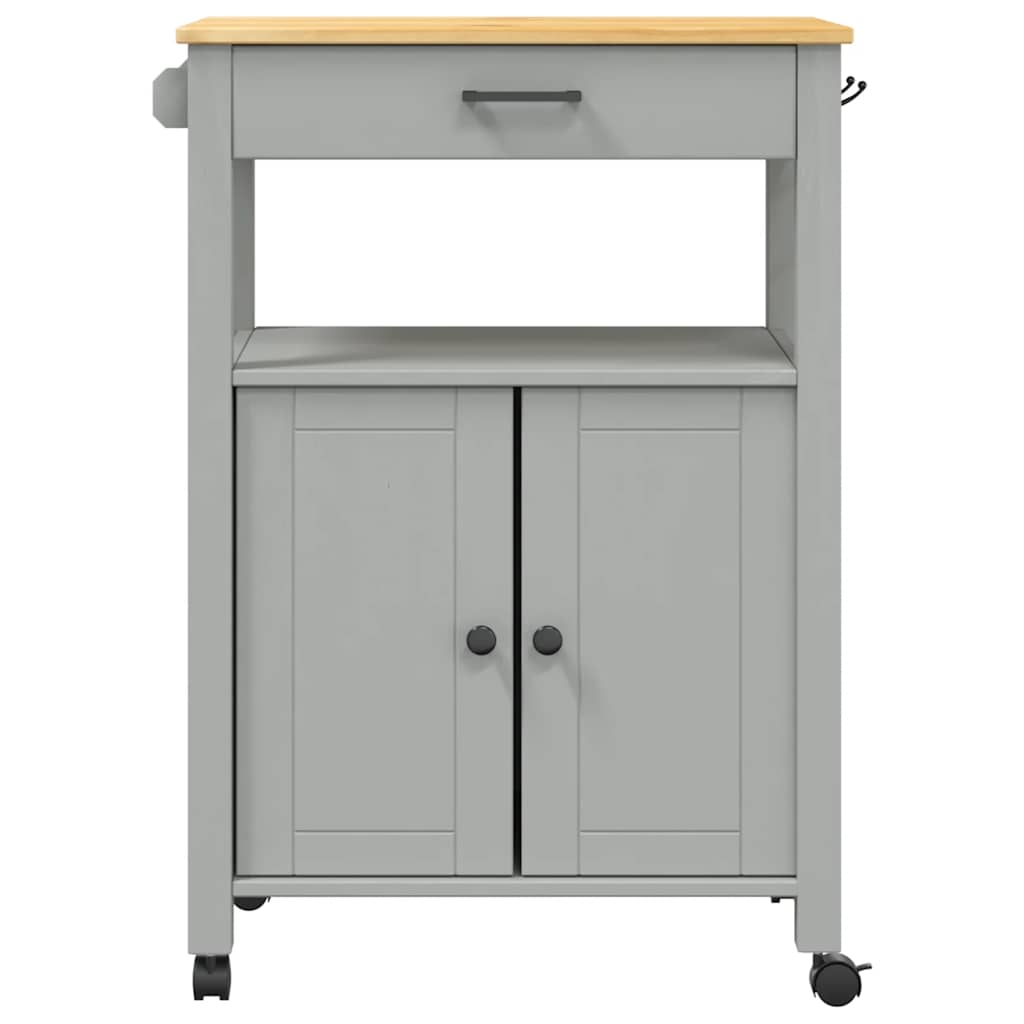 Kitchen Trolley MONZA 23.6"x15.7"x34.8" Solid Wood Pine