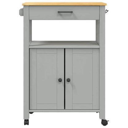 Kitchen Trolley MONZA 23.6"x15.7"x34.8" Solid Wood Pine