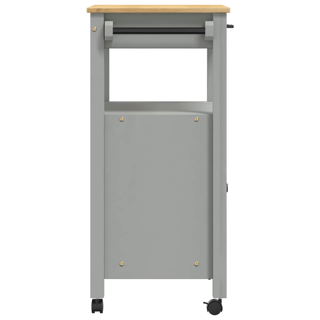 Kitchen Trolley MONZA 23.6"x15.7"x34.8" Solid Wood Pine