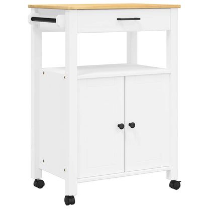 Kitchen Trolley MONZA 23.6"x15.7"x34.8" Solid Wood Pine