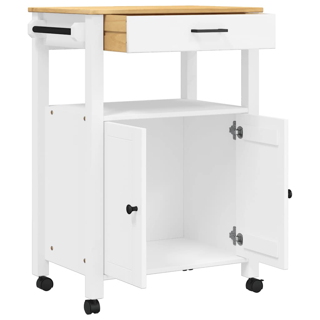 Kitchen Trolley MONZA 23.6"x15.7"x34.8" Solid Wood Pine