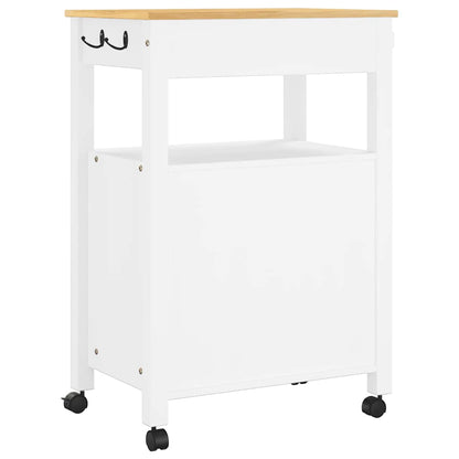 Kitchen Trolley MONZA 23.6"x15.7"x34.8" Solid Wood Pine