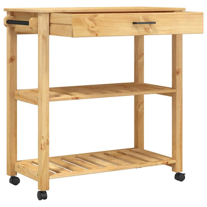 Kitchen Trolley "MONZA" 84x40x88,5 cm Solid Wood Pine