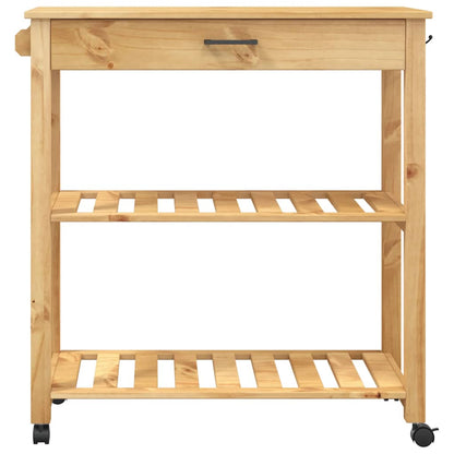 Kitchen Trolley "MONZA" 84x40x88,5 cm Solid Wood Pine