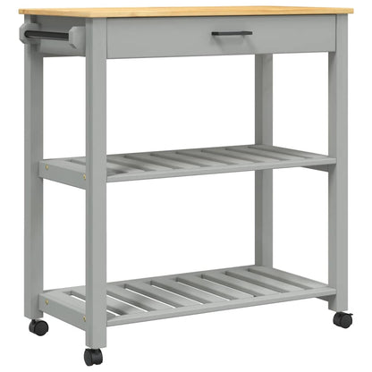 Kitchen Trolley MONZA 33.1"x15.7"x34.8" Solid Wood Pine